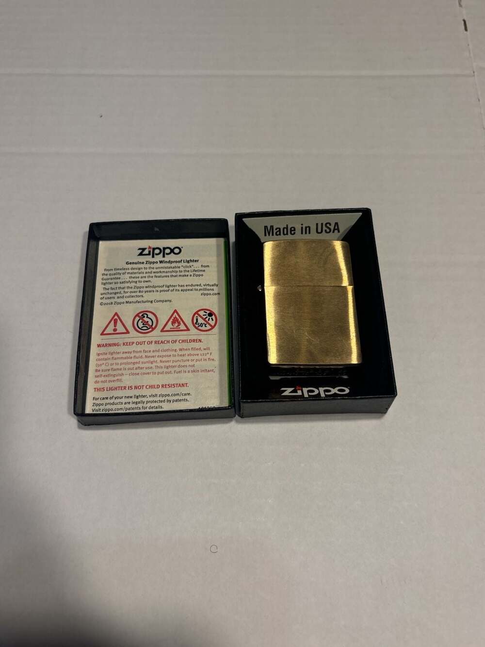 Zippo Brushed Brass Windproof Lighter